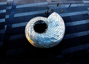 Orbit Pavilion pictured from above at the May 2015 World Science Festival at New York University. Photo courtesy NASA/JPL-Caltech